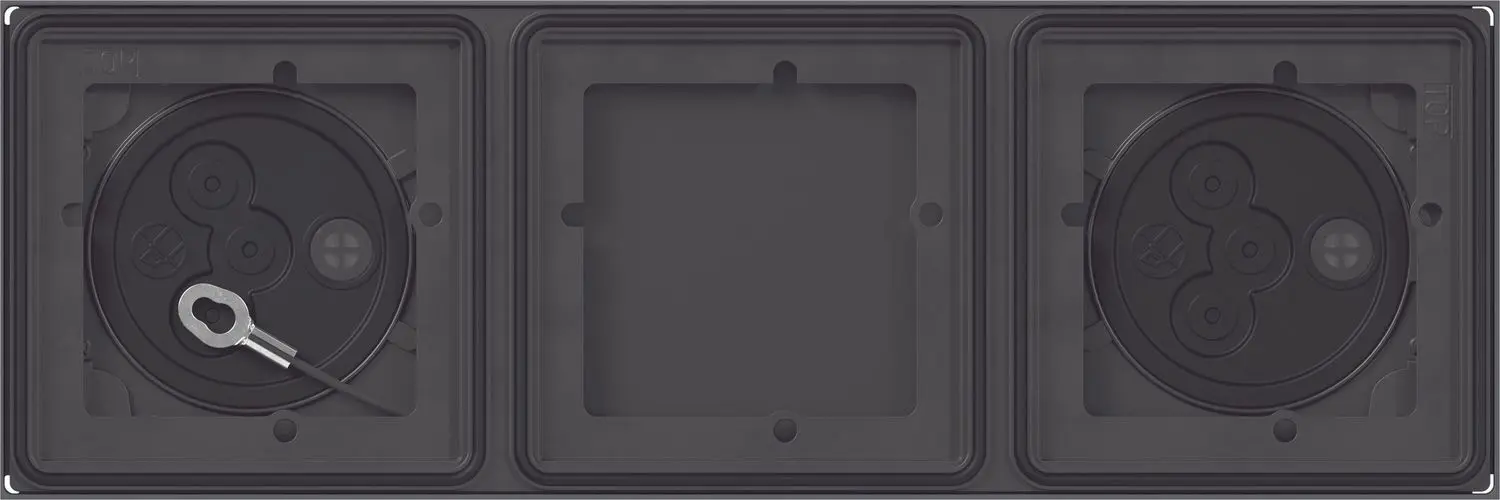 Produktfoto 1 von AP-Gehäuse 3 Module 1x3 System 106 Anthrazit