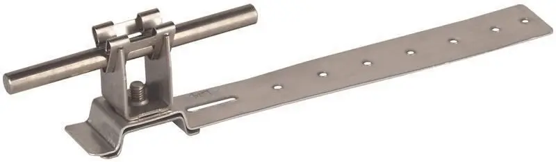Dachleitungshalter DEHNgrip Al/NIRO H 20mm Rd 8mm m. Strebe L 205mm