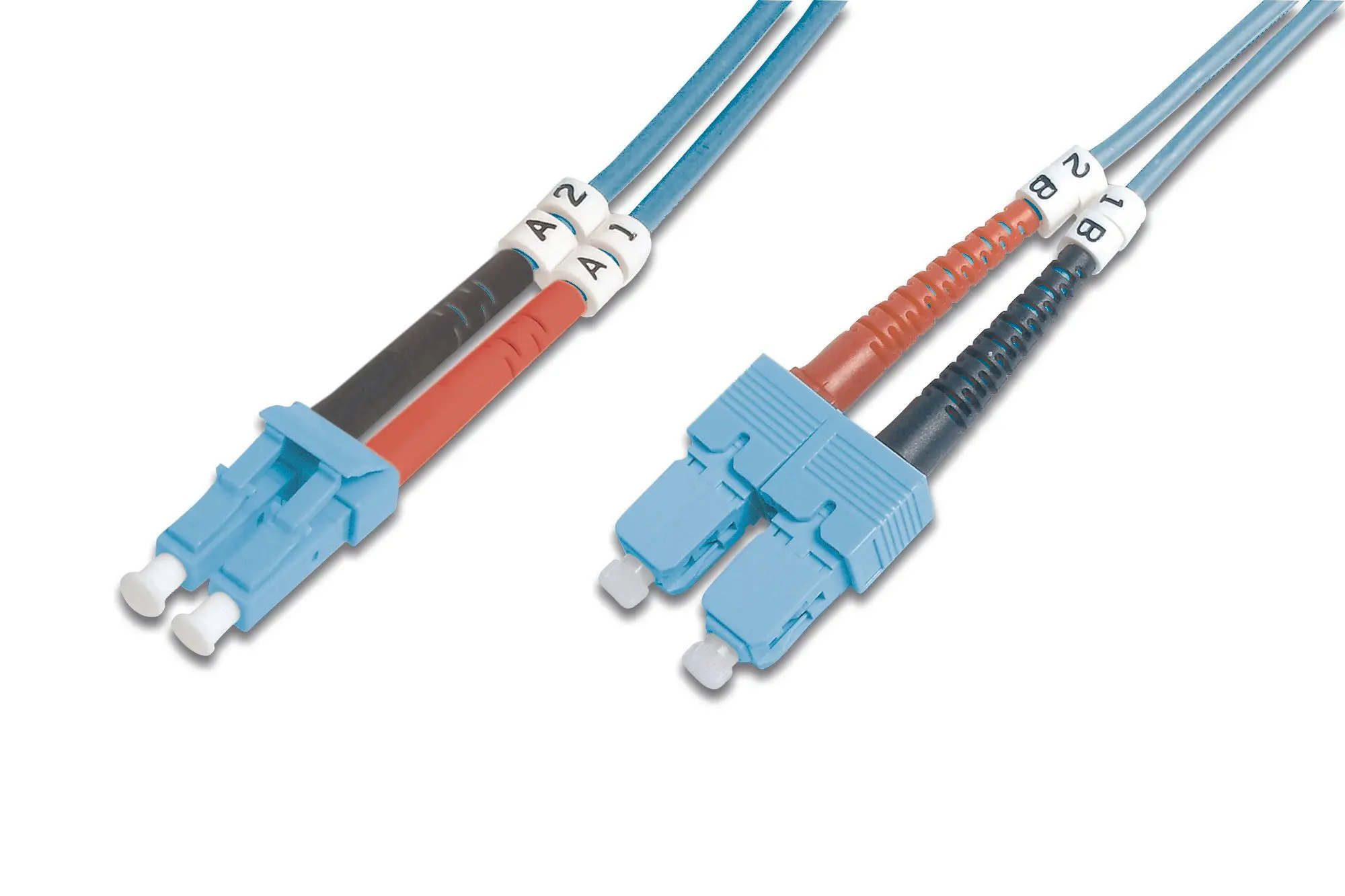 Produktfoto 1 von LWL Multimode OM 3 Patchkabel LC/SC 50/125M Duplex Länge: 2m