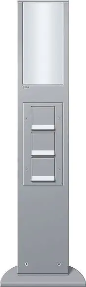 Produktfoto 1 von 769mm Lichtelement 3xSCHUKO KS Energiesäule Farbe alu
