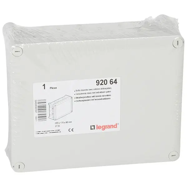 Produktfoto 1 von Abzweigdose Plexo, 220x170x86mm , IP 55, m.Vorprägung