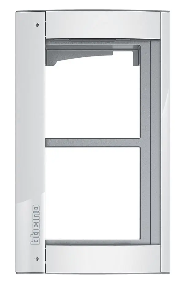 Produktfoto 1 von Abdeckrahmen + Modulträger 2 Module, Türstation SFERA Aluminium, Allwhite