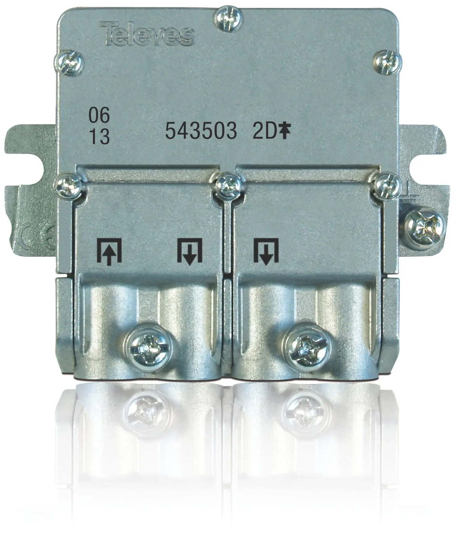 Produktfoto 1 von 2-fach EasyF-Verteiler 5-2400MHz VD:5dB DC A->E