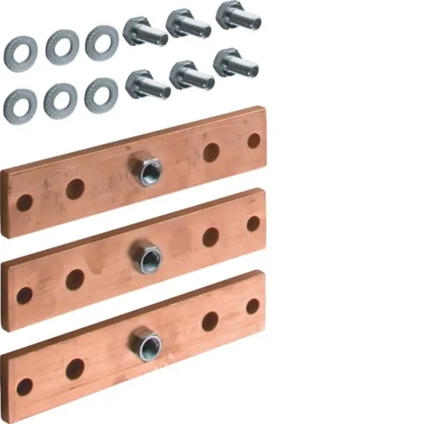 Produktfoto 1 von CU-Schiene,universN,40x10mm,1feldig,für 1Trennerleiste NH1-3, (3Stk)