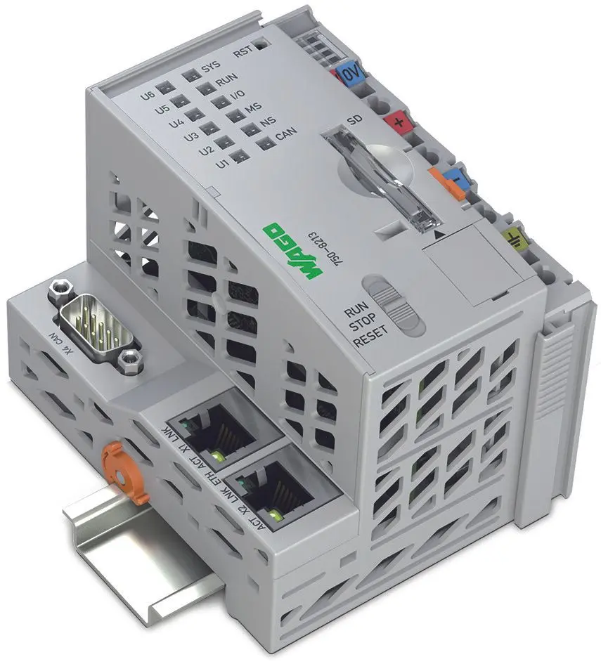 Produktfoto 1 von Controller PFC200,2. Generation,2 x ETHERNET, CAN, CANopen,lichtgrau