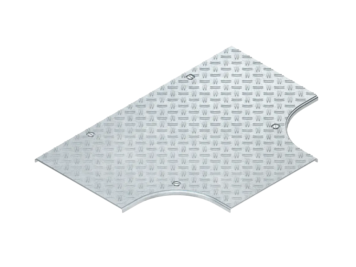 Produktfoto 1 von Deckel für T-Stück, Breite 205 mm, mit Alu-Riffelblech 3,5mm bandverzinkt