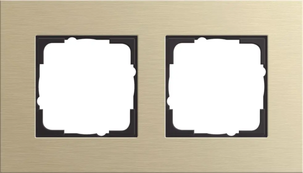 Produktfoto 1 von 2fach Abdeckrahmen Esprit Aluminium Hellgold