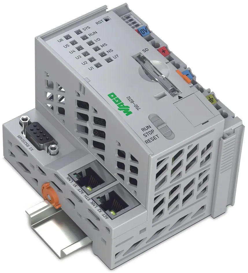 Produktfoto 1 von Controller PFC200,2. Generation,2 x ETHERNET, RS-232/-485,lichtgrau