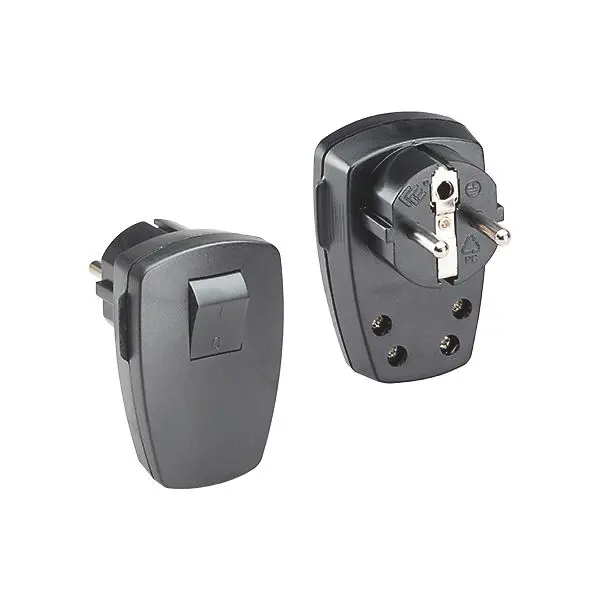 Produktfoto 1 von Schukostecker Winkel schwarz