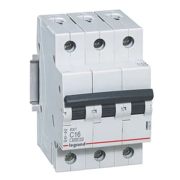 Produktfoto 1 von RX3 LS-Schalter C-Char. 16A, 3-polig, 6kA, 400VAC, 3TE