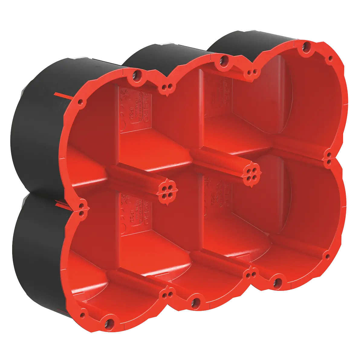 Brandschutz Quickbox Maxi HWD 90 3x2 Ø83mm f.EI30-EI90 205x145x73.5mm
