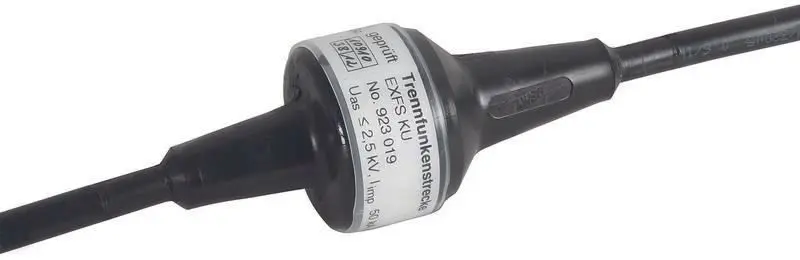Produktfoto 1 von Trennfunkenstrecke für Ex-Bereich mit 2 Anschlusskabel 25qmm L 1500mm