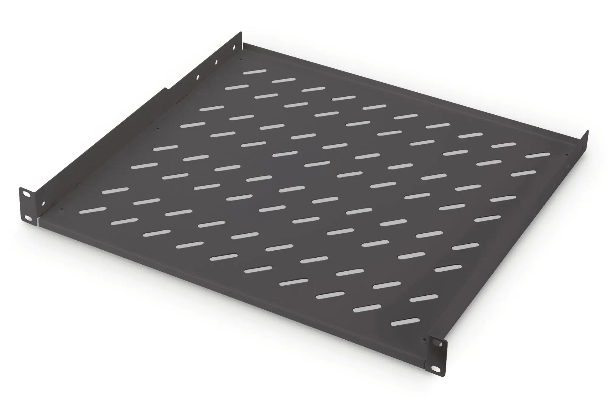 Produktfoto 1 von DIGITUS 1HE Fachboden z.Festeinbau sw perforiert bis zu 15kg 45x483x400mm