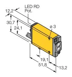 Produktfoto 1 von Opto Sensor Reflexionslichttaster KEMA 03ATEX 1441 X
