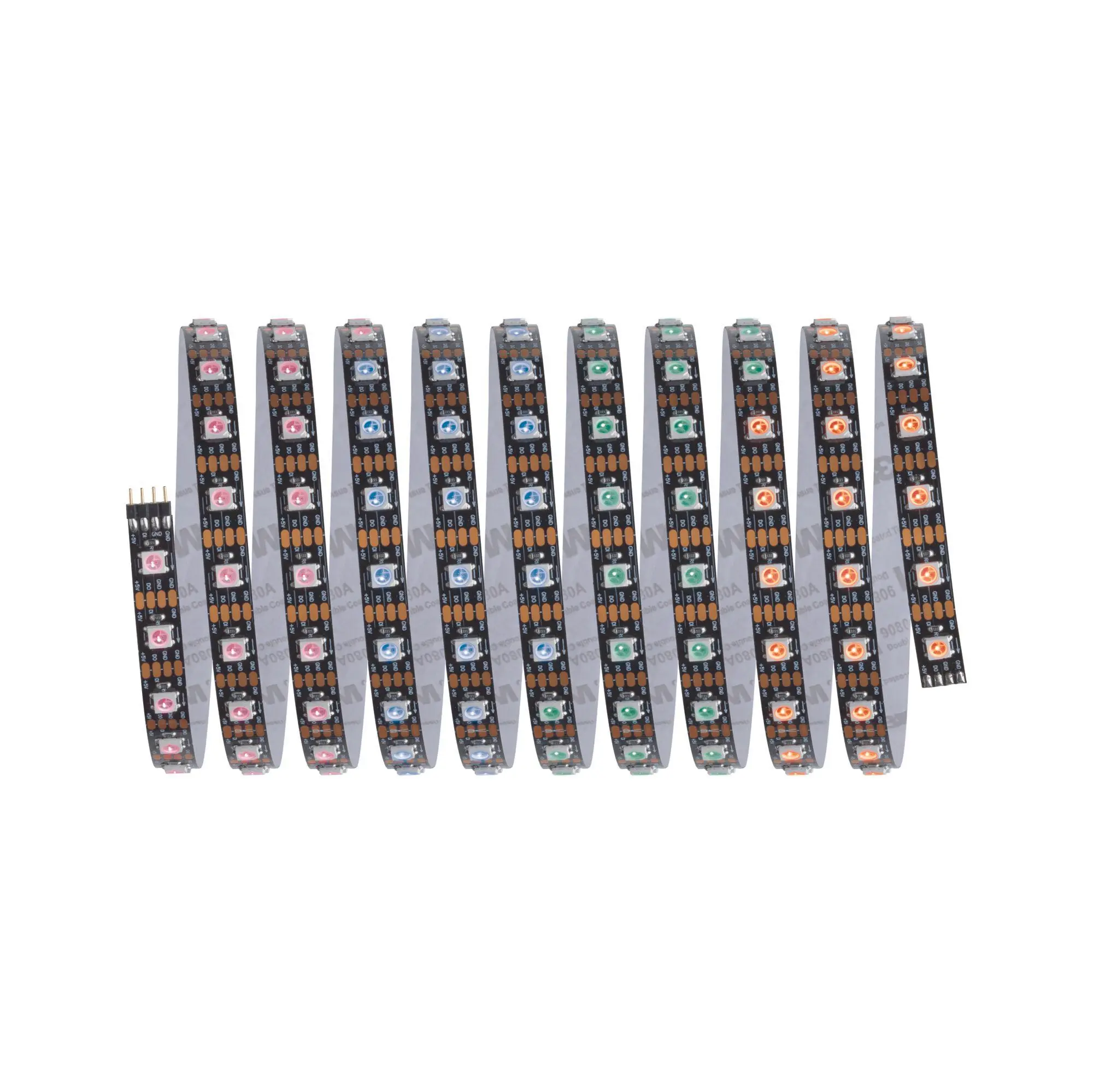 Produktfoto 1 von Dynamic LED Strip Set 3m Rainbow RGB IP20 ?W 12V DC schwarz Metall