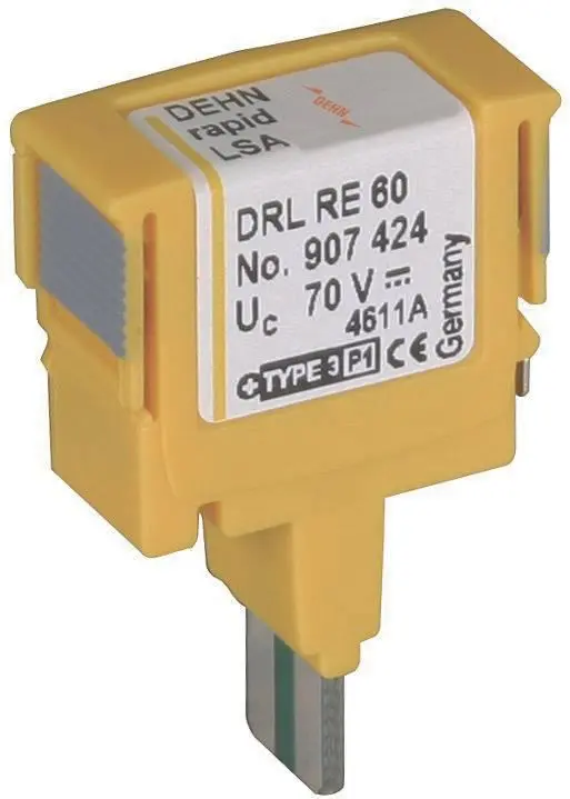 Produktfoto 1 von Überspannungsableiter DEHNrapid LSA Schutzstecker für 1 Doppelader Un 60V
