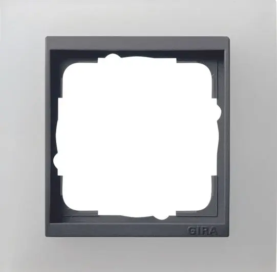 Produktfoto 1 von Abdeckrahmen 1fach f.anthrazit Event Opak weiß
