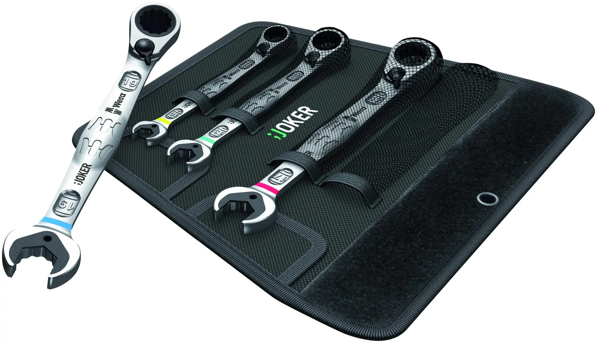 Produktfoto 1 von 05020090001 Maul-Ringratschen- Schlüssel-Set 4tlg Joker Switch 15°