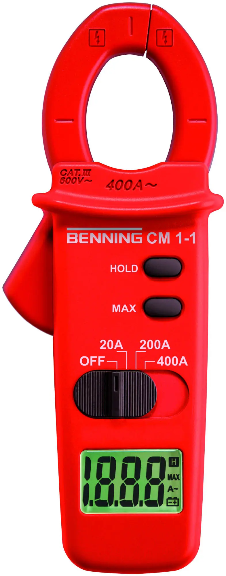 Produktfoto 1 von Digital-Stromzange 400A AC HOLD MAX max.30mm CAT III 600V