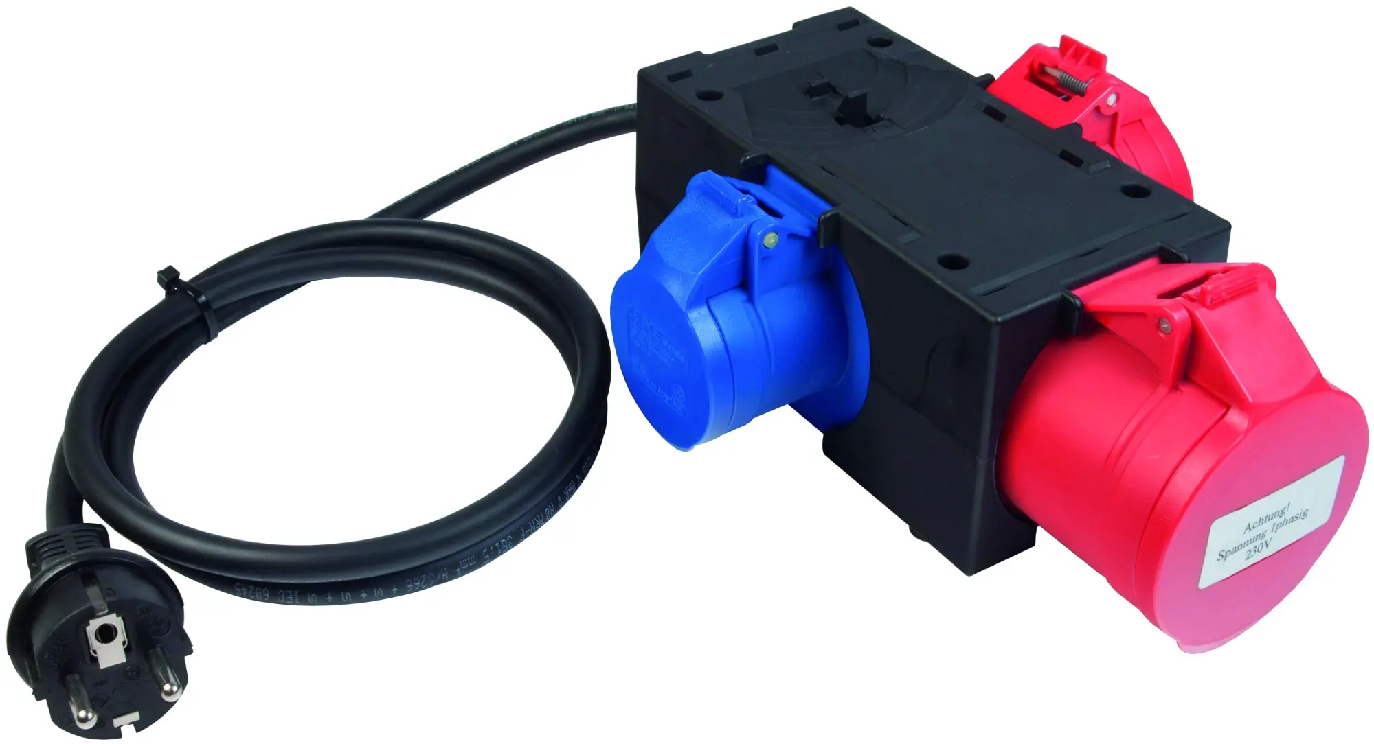Produktfoto 1 von 3-fach Passiv-Messadapter 1ph./3ph. 16A/32A CEE 5polig 16A CEE 3polig