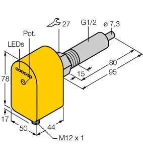Produktfoto 1 von Strömungssensor Eintauchsensor mit integrierter Auswerteelektronik