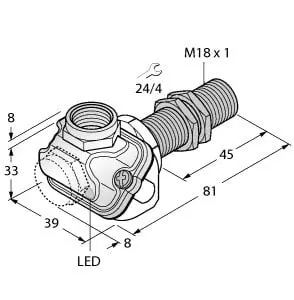 Produktfoto 1 von Induktiver Sensor für die Lebensmittelindustrie uprox+