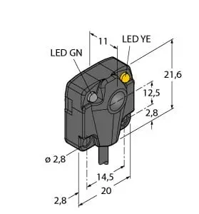 Produktfoto 1 von Opto Sensor - Einweglichtschranke (Empfänger) - Miniatursensor