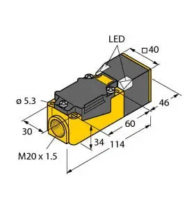 Produktfoto 1 von Induktiver Sensor mit erweitertem Temperaturbereich KEMA 02 ATEX 1090X