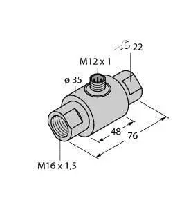 Produktfoto 1 von Strömungssensor Inline-Sensor ohne integrierte Auswerteelektronik