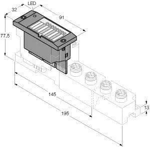 Produktfoto 1 von BL67 Elektronikmodul 8 digitale Eingänge, PNP