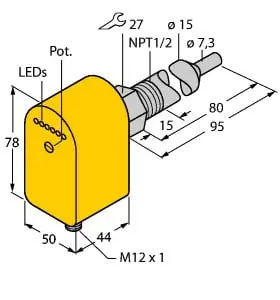 Produktfoto 1 von Strömungssensor Eintauchsensor mit integrierter Auswerteelektronik