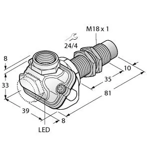 Produktfoto 1 von Induktiver Sensor für die Lebensmittelindustrie uprox+