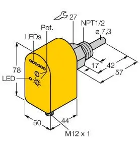 Produktfoto 1 von Strömungssensor - Eintauchsensor mit integrierter Auswerteelektronik