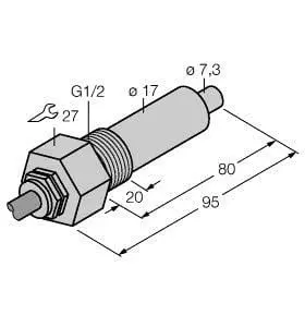 Produktfoto 1 von Strömungssensor Eintauchsensor ohne integrierte Auswerteelektronik