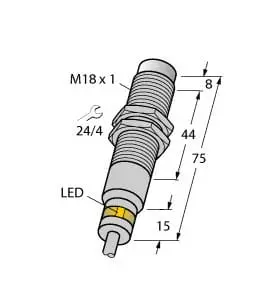 Produktfoto 1 von Induktiver Sensor für extreme Umgebungsbedingungen bis -60°C