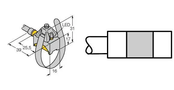 Produktfoto 1 von Magnetfeld-Sensor - für Pneumatikzylinder