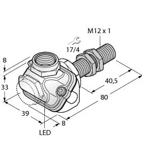 Produktfoto 1 von Induktiver Sensor für die Lebensmittelindustrie uprox+