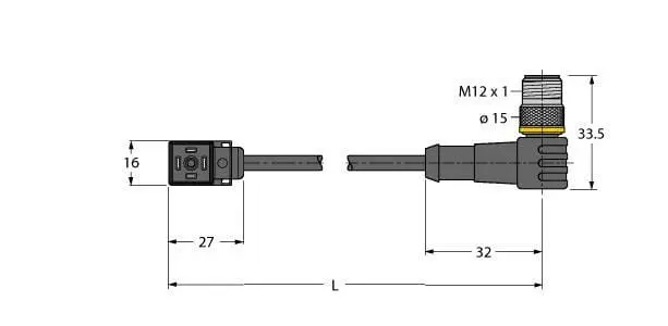Produktfoto 1 von Ventilsteckverbinder Bauform CI, Verbindungsleitung