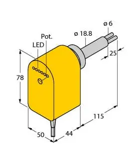 Produktfoto 1 von Strömungssensor Eintauchsensor mit integrierter Auswerteelektronik