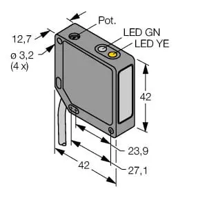 Produktfoto 1 von Opto Sensor Reflexionslichttaster mit fester Hintergrundausblendung