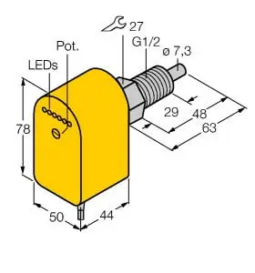 Produktfoto 1 von Strömungssensor Eintauchsensor mit integrierter Auswerteelektronik