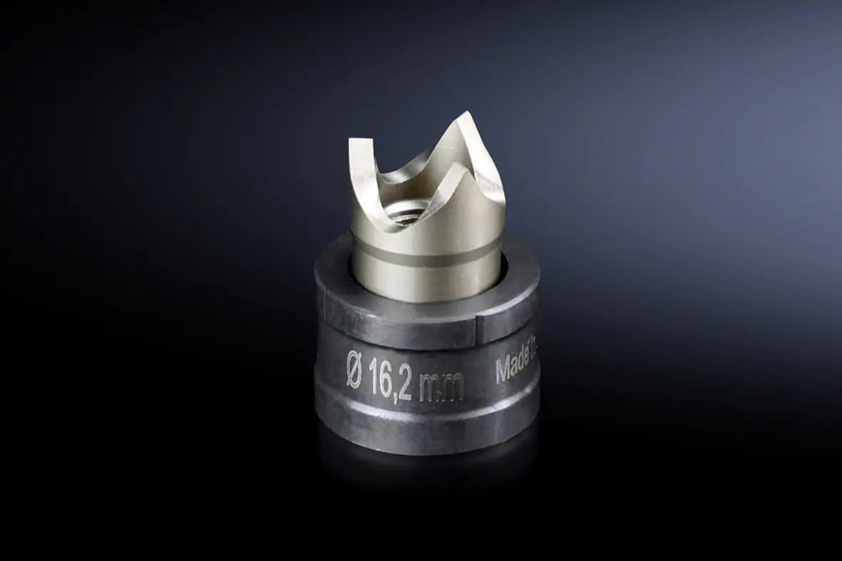 Produktfoto 1 von Spalt-Blechlocher rund f. Edelstahl, M16, Ø-Locher 16,2 mm