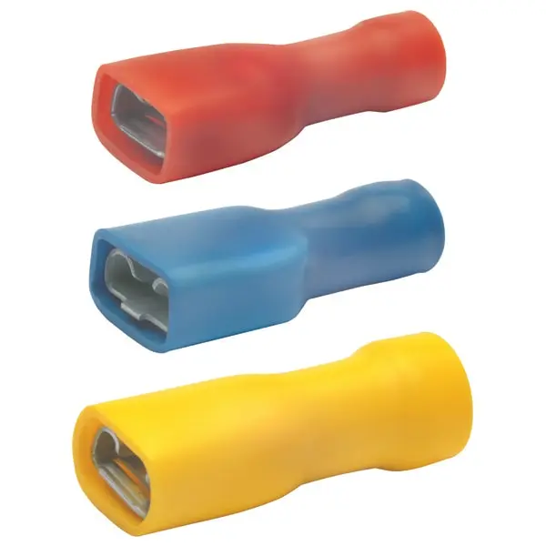 Flachsteckhuelse,vollisoliert, 0,5qmm-1,0qmm,4,8mmx0,8mm,CuZn,galvanisc