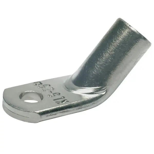Produktfoto 1 von Rohrkabelschuh,45° abgewinkelt,95qmm,M10, E-Cu,galvanisch v