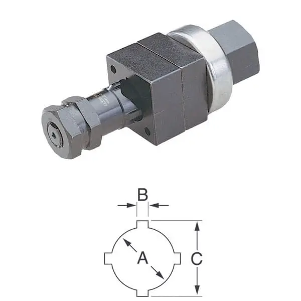 Rundlocher mit vier Nuten, 22,5x3,2x25,4mm, Materialstärke max. 2mm