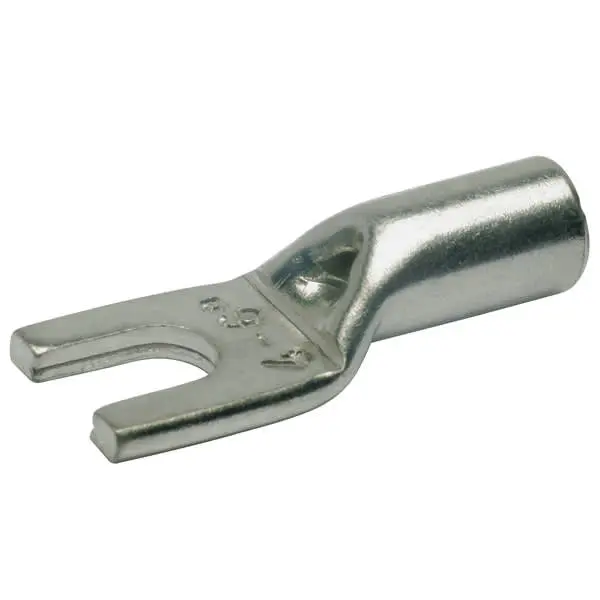 Rohrkabelschuh,2,5qmm,M4, E-Cu,galvanisch verzinnt,Gabelform,mit S