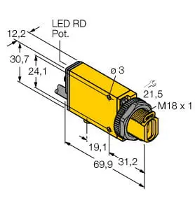 Produktfoto 1 von Opto Sensor Basisgerät für Glaslichtleiter KEMA 03ATEX 1441 X