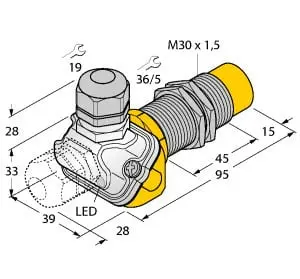 Produktfoto 1 von Induktiver Sensor für die Lebensmittelindustrie uprox+