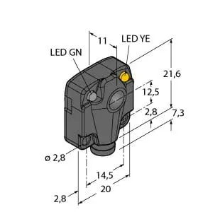 Produktfoto 1 von Opto Sensor Einweglichtschranke (Empfänger) Miniatursensor