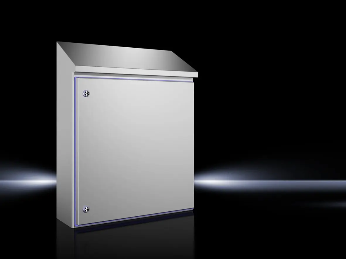 Produktfoto 1 von Kompakt-Schaltschrank HD, 1.4301 BHT 610x650x210mm, Höhe hinten 769mm